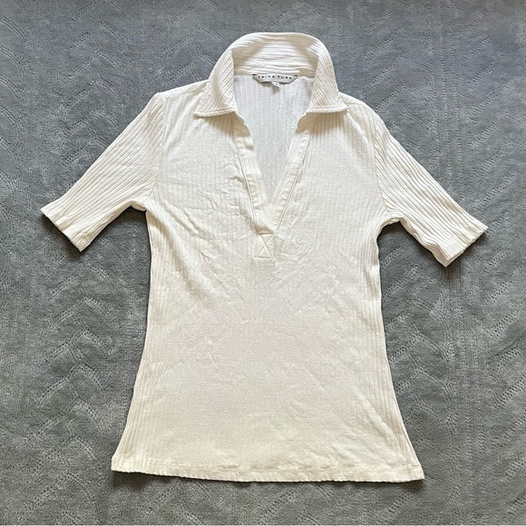 Trina Turk Ribbed Blouse - Picture 1 of 9